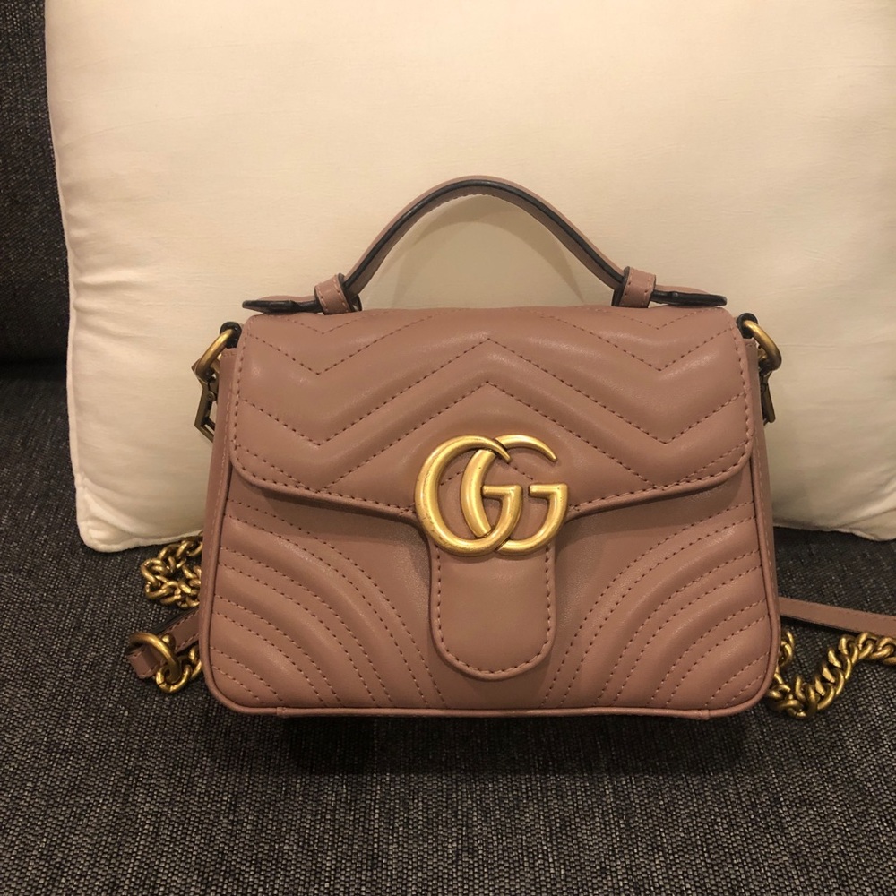 COPY - GG Marmot Mini Top Handle in Dust Pink (with dust bag)